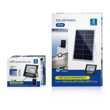 Aigostar - LED Aptumšojams saules enerģijas prožektors LED/100W/3,2V IP67 2000 mAh + TP