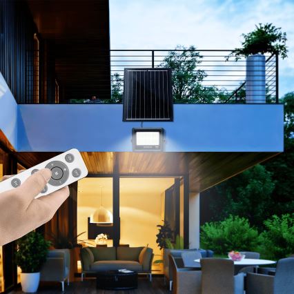 Aigostar - LED Aptumšojams saules enerģijas prožektors LED/100W/3,4V IP65 10000 mAh + tālvadības pults