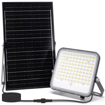 Aigostar - LED Aptumšojams saules enerģijas prožektors LED/150W/3,4V 3000/4000/6500K IP66 + tālvadības pults