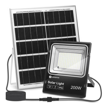 Aigostar - LED Aptumšojams saules enerģijas prožektors LED/200W/3,2V IP66 + tālvadības pults