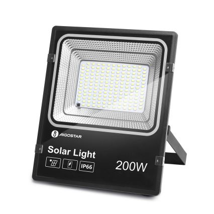 Aigostar - LED Aptumšojams saules enerģijas prožektors LED/200W/3,2V IP66 + tālvadības pults