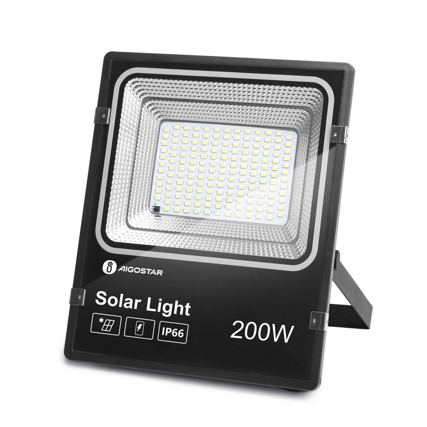 Aigostar - LED Aptumšojams saules enerģijas prožektors LED/200W/3,2V IP66 + tālvadības pults