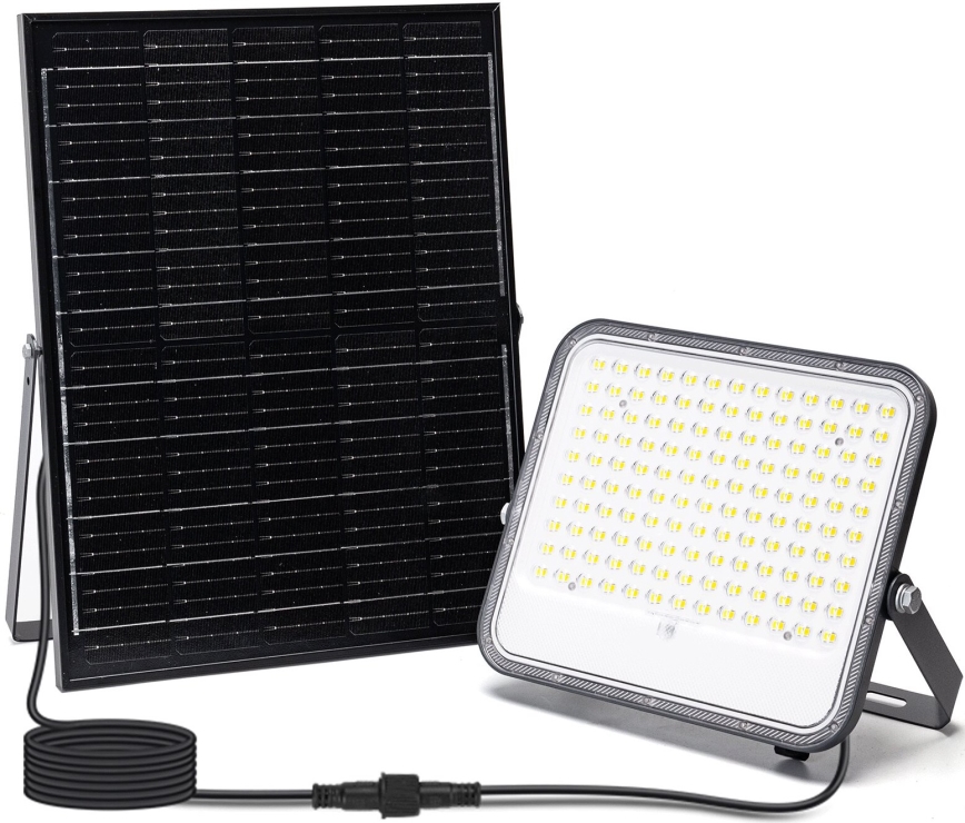 Aigostar - LED Aptumšojams saules enerģijas prožektors LED/200W/3,4V 3000/4000/6500K IP66 + tālvadības pults