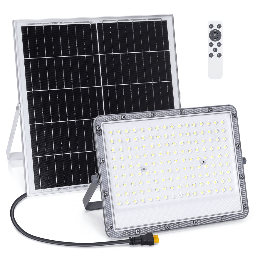 Aigostar - LED Aptumšojams saules enerģijas prožektors LED/200W/3,4V 20000 mAh IP65 + tālvadības pults