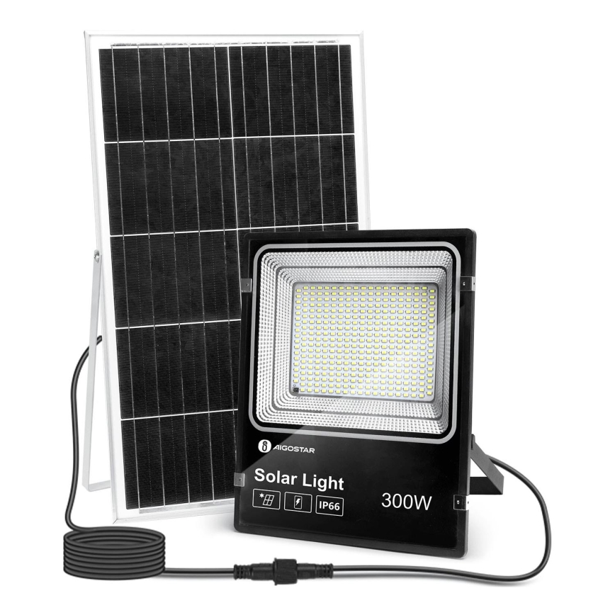 Aigostar - LED Aptumšojams saules enerģijas prožektors LED/300W/3,2V IP66 25000 mAh + tālvadības pults