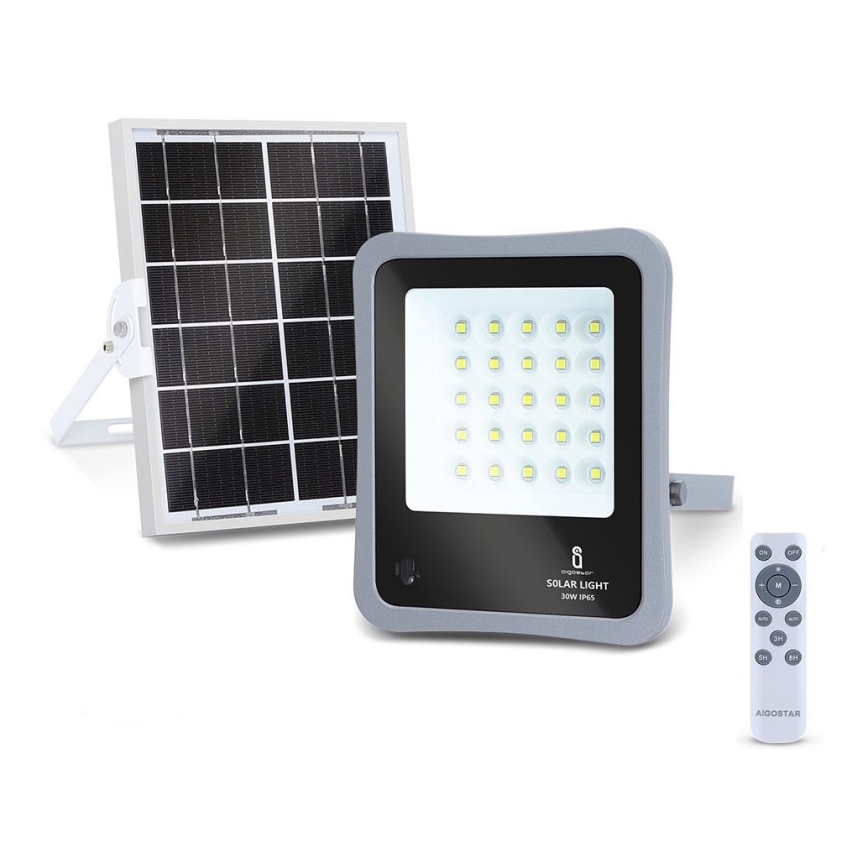 Aigostar - LED Aptumšojams saules enerģijas prožektors LED/30W/3,2V 20000 mAh IP67 + TP