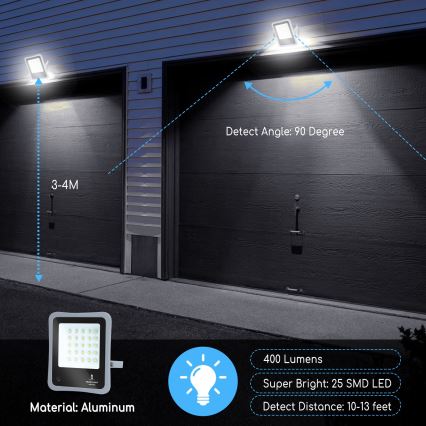 Aigostar - LED Aptumšojams saules enerģijas prožektors LED/30W/3,2V IP67 + TP