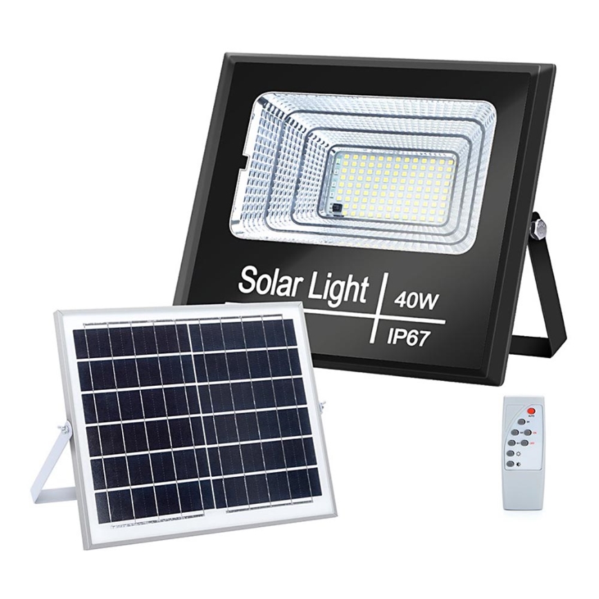 Aigostar - LED Aptumšojams saules enerģijas prožektors LED/40W/3,2V IP67 2000 mAh + TP