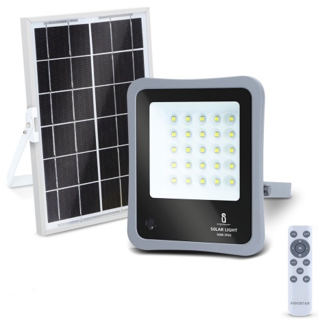Aigostar - LED Aptumšojams saules enerģijas prožektors LED/50W/3,2V IP65 + TP