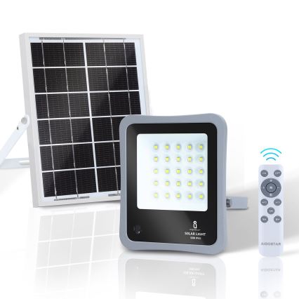 Aigostar - LED Aptumšojams saules enerģijas prožektors LED/50W/3,2V IP65 6000 mAh + TP