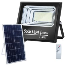 Aigostar - LED Aptumšojams saules enerģijas prožektorst LED/200W/3,2V IP67 + TP
