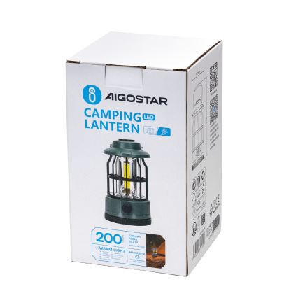 Aigostar -  LED Aptumšojams uzlādējams kempinga lukturītis LED/2,87W/3,7V