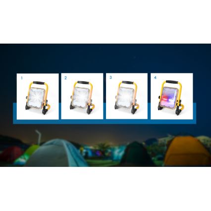 Aigostar - LED Aptumšojams uzlādējams prožektors LED/50W/5V 6500K IP65