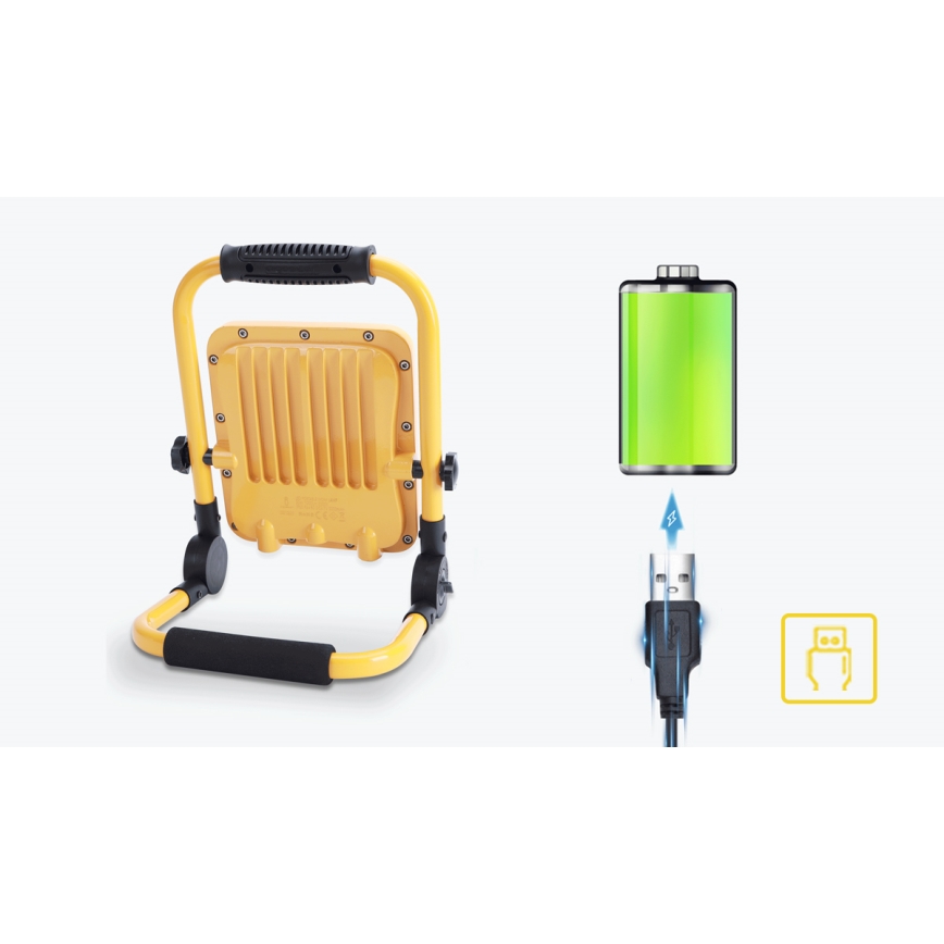 Aigostar - LED Aptumšojams uzlādējams prožektors LED/50W/5V 6500K IP65