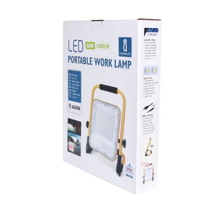 Aigostar - LED Aptumšojams uzlādējams prožektors LED/50W/5V 6500K IP65