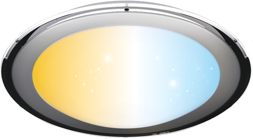 Aigostar - LED ar regulējamu spilgtumu griestu gaismeklis LED/60W/230V 2700-6500K Ø 52,7 cm hromēts + ar tālvadības pulti