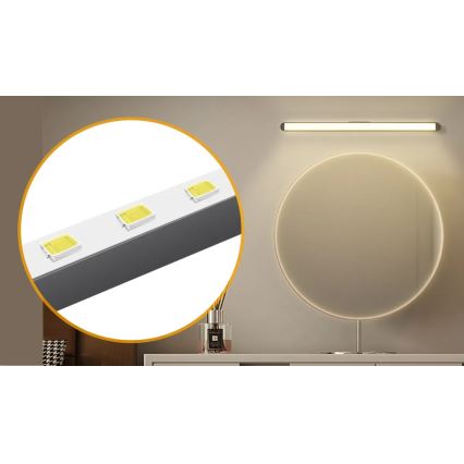 Aigostar - regulējams uzlādējams LED spoguļa apgaismojums, LED/2,9W/5V 2000 mAh