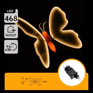 Aigostar - LED āra dekorācija 504xLED IP44 silta balta taurenis