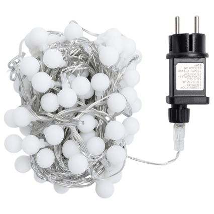 Aigostar - LED āra dekoratīvā virtene 100 LED/8 funkcijas 10 m IP44 auksti balta