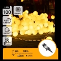 Aigostar - LED āra dekoratīvā virtene 100xLED/8 funkcijas 10m IP44 siltā balta