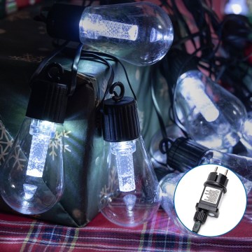 Aigostar - LED āra dekoratīvā virtene 10xLED/8m IP44 auksti balta