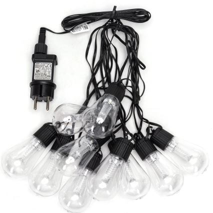 Aigostar - LED āra dekoratīvā virtene 10xLED/8m IP44 auksti balta