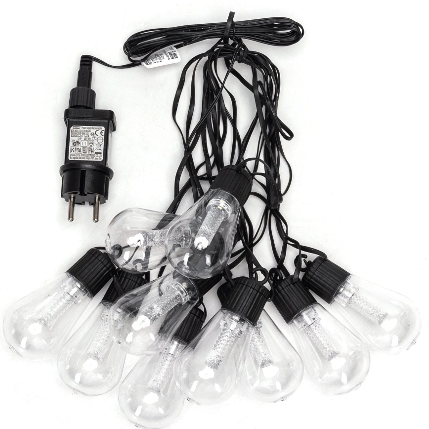 Aigostar - LED āra dekoratīvā virtene 10xLED/8m IP44 auksti balta