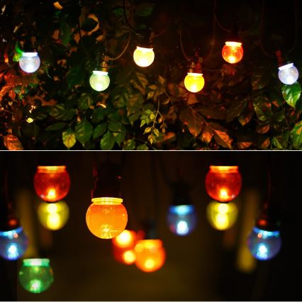 Aigostar - LED Āra dekoratīva virtene 10xLED/8m IP44 silti balta