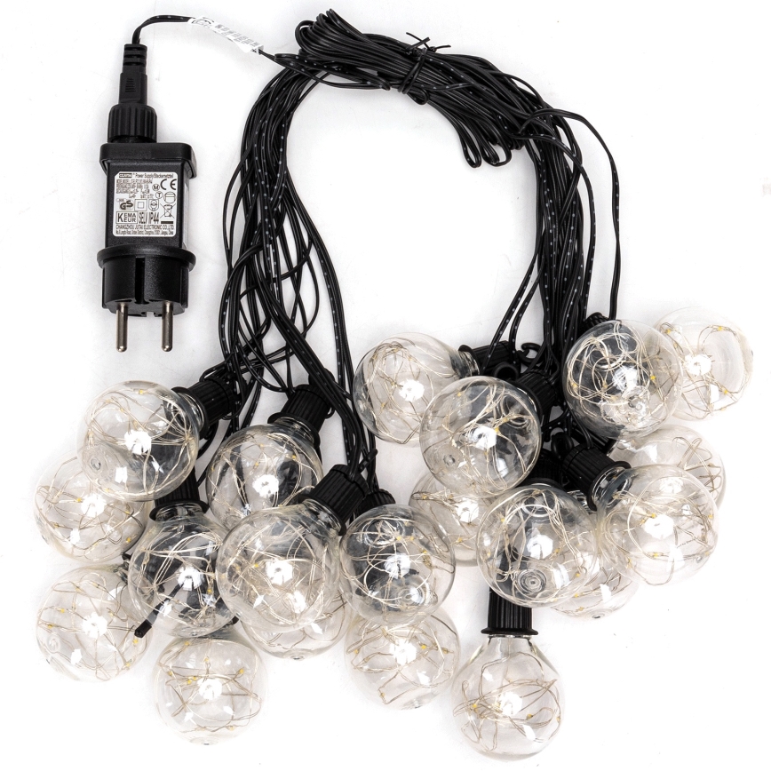Aigostar - LED āra dekoratīvā virtene, 160 LED, 10 m, IP44, auksti balta