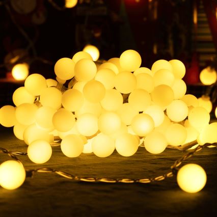 Aigostar - LED āra dekoratīvā virtene 50xLED/8 funkcijas 5 m IP44 silti balta