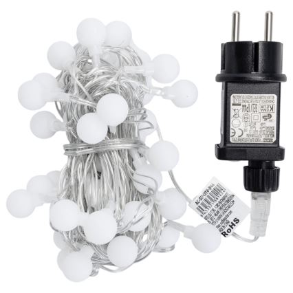 Aigostar - LED āra dekoratīvā virtene, 50 LED, 8 režīmi, 5 m, IP44, silti balta