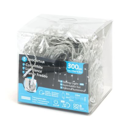Aigostar - LED Āra dekoratīva virtene 75xLED/6W/230V 15x0,6m IP44 vēsi balts