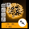 Aigostar - LED āra dekoratīvais virtenis 100xLED/8 režīmi, 10 m, IP44, silti balta