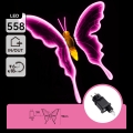 Aigostar - LED āra dekors 558xLED 90 cm IP44 tauriņš/rozā