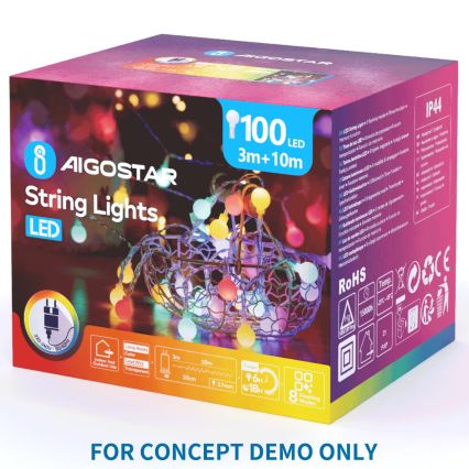Aigostar - LED āra dekors 558xLED 90 cm IP44 tauriņš/rozā