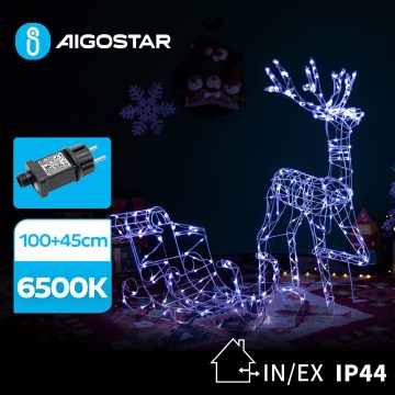 Aigostar - LED Āra dekors LED/3,6W/31/230V 6500K 90/45cm IP44 ziema ar ragaviņām