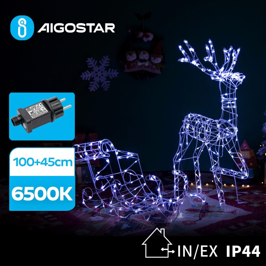 Aigostar - LED Āra dekors LED/3,6W/31/230V 6500K 90/45cm IP44 ziema ar ragaviņām