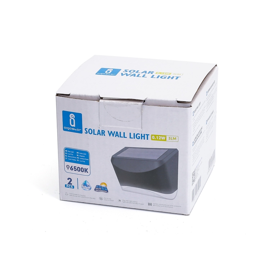 Aigostar - LED Āra saules enerģijas lampa ar sensoru LED/0,12W/2V IP44