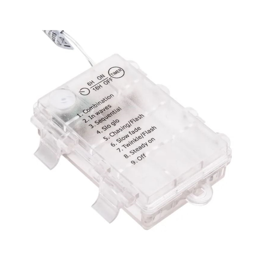 Aigostar - LED Āra  virtene 100xLED/3xAA/8 funkcijas 10,3 m IP44 auksti balta