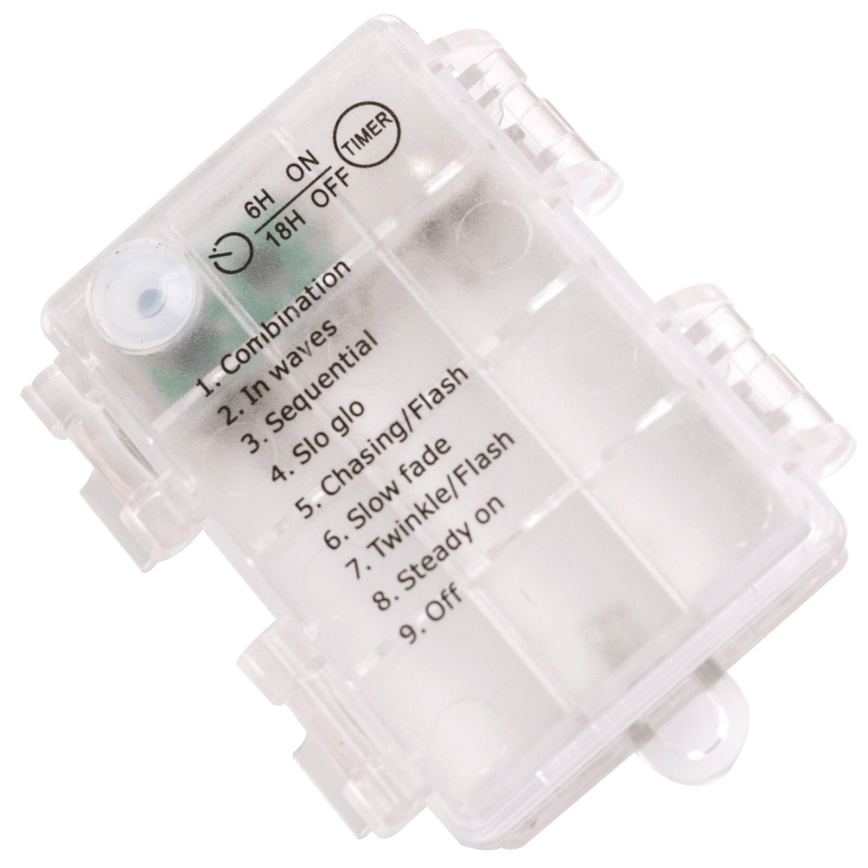 Aigostar -LED āra virtene 100xLED/8 funkcijas 3xAA 10,3m IP44 siltā balta