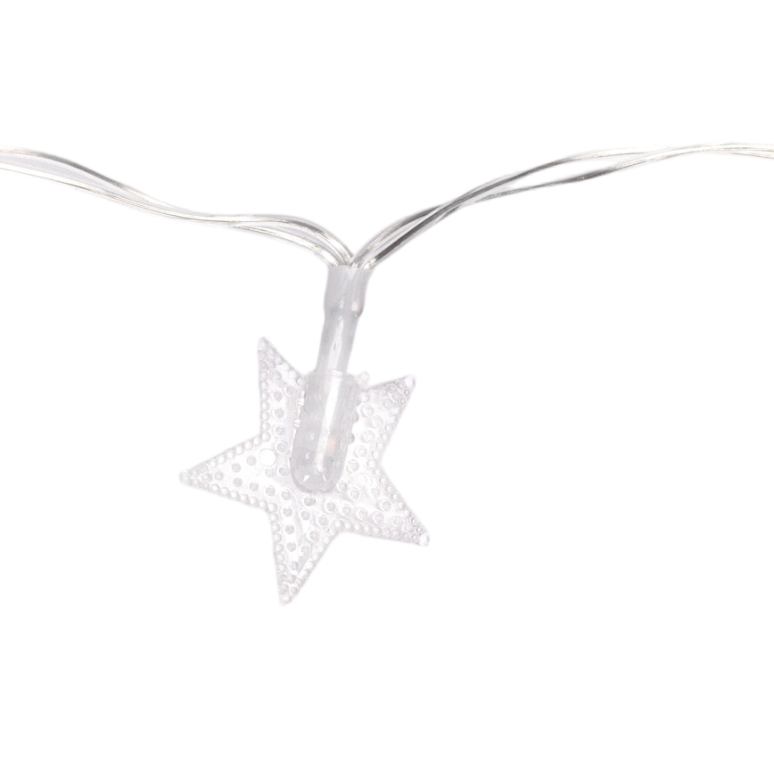 Aigostar - LED āra gaismas virtene 100xLED/8 funkcijas 3xAA 10 m IP44 auksti balta