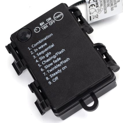 Aigostar - LED āra virtene, 150 LED, 8 režīmi, 3xAA, 15,3 m, IP44, daudzkrāsaina