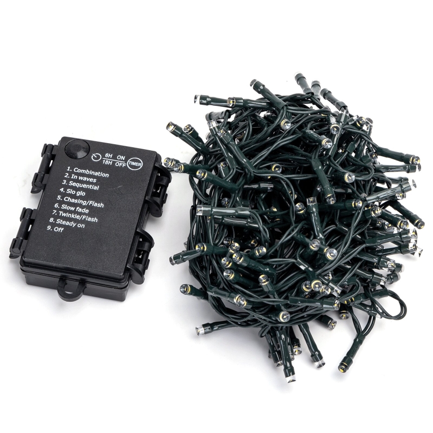 Aigostar - LED āra virtene 200xLED/8 funkcijas 3xAA 10,3m IP44 daudzkrāsaina