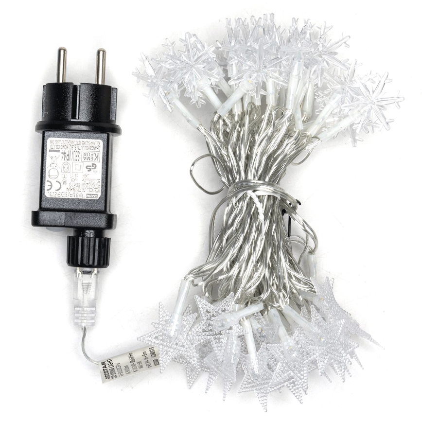 Aigostar - LED āra virtene, 50 LED, 8 režīmi, 8 m, IP44, silti balta