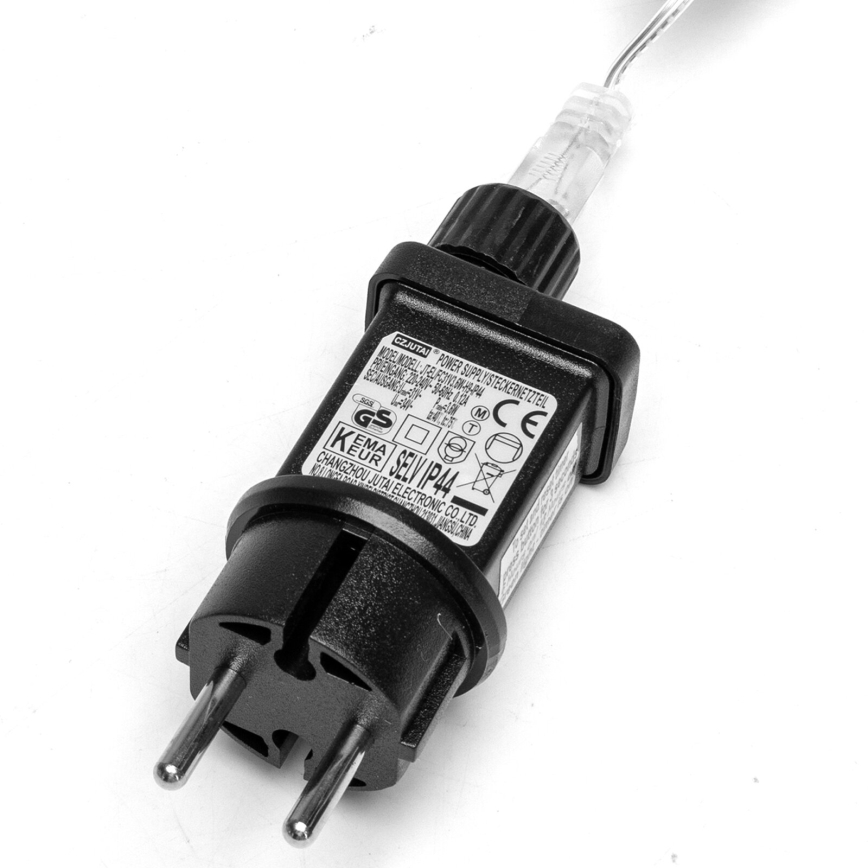 Aigostar - LED āra virtene, 50 LED, 8 režīmi, 8 m, IP44, silti balta