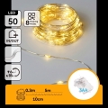 Aigostar - LED āra virtene 50xLED/3xAA 5,3 m siltā balta
