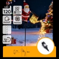 Aigostar - LED Āra Ziemassvētku dekorācija 120xLED/8 režīmi 80 cm IP44 Santa/siltā balta