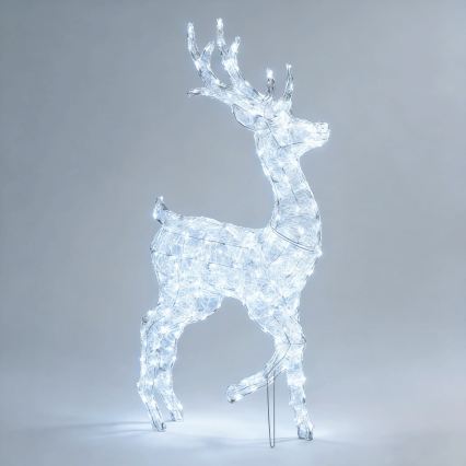 Aigostar - LED āra Ziemassvētku dekors 240xLED/8 funkcijas 1,25m IP44 auksti balts briedis