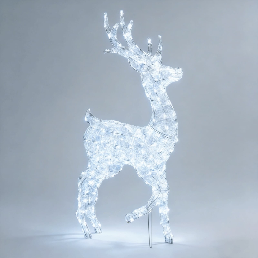 Aigostar - LED āra Ziemassvētku dekors 240xLED/8 funkcijas 1,25m IP44 auksti balts briedis