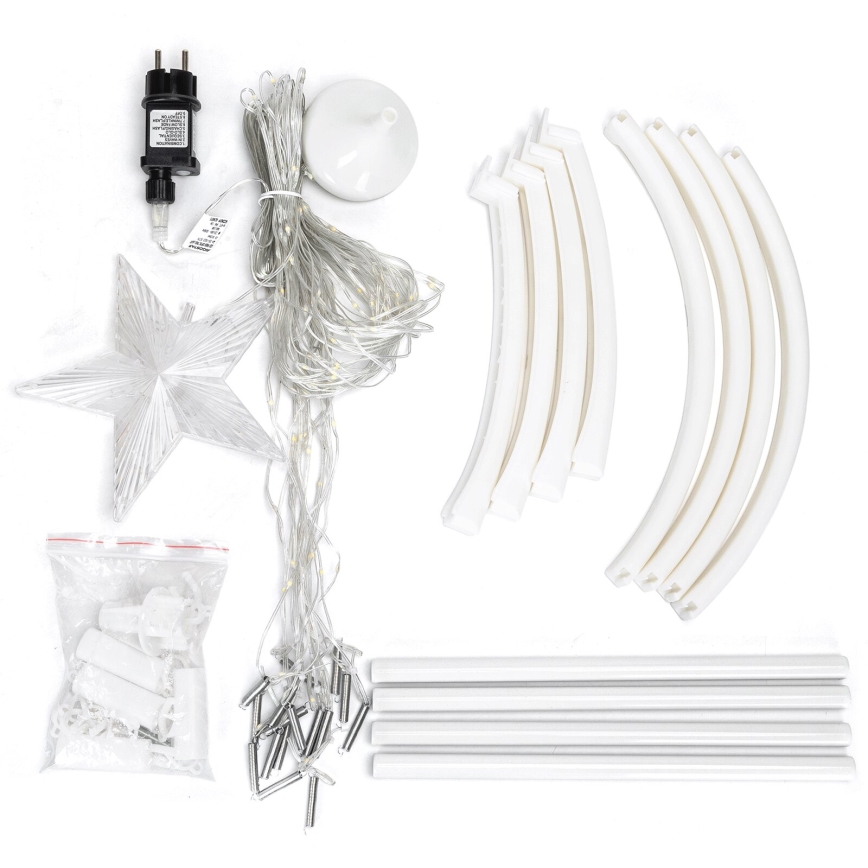 Aigostar - LED Āra Ziemassvētku dekorācija LED/3,6W/230V 150 cm IP44 auksta balta